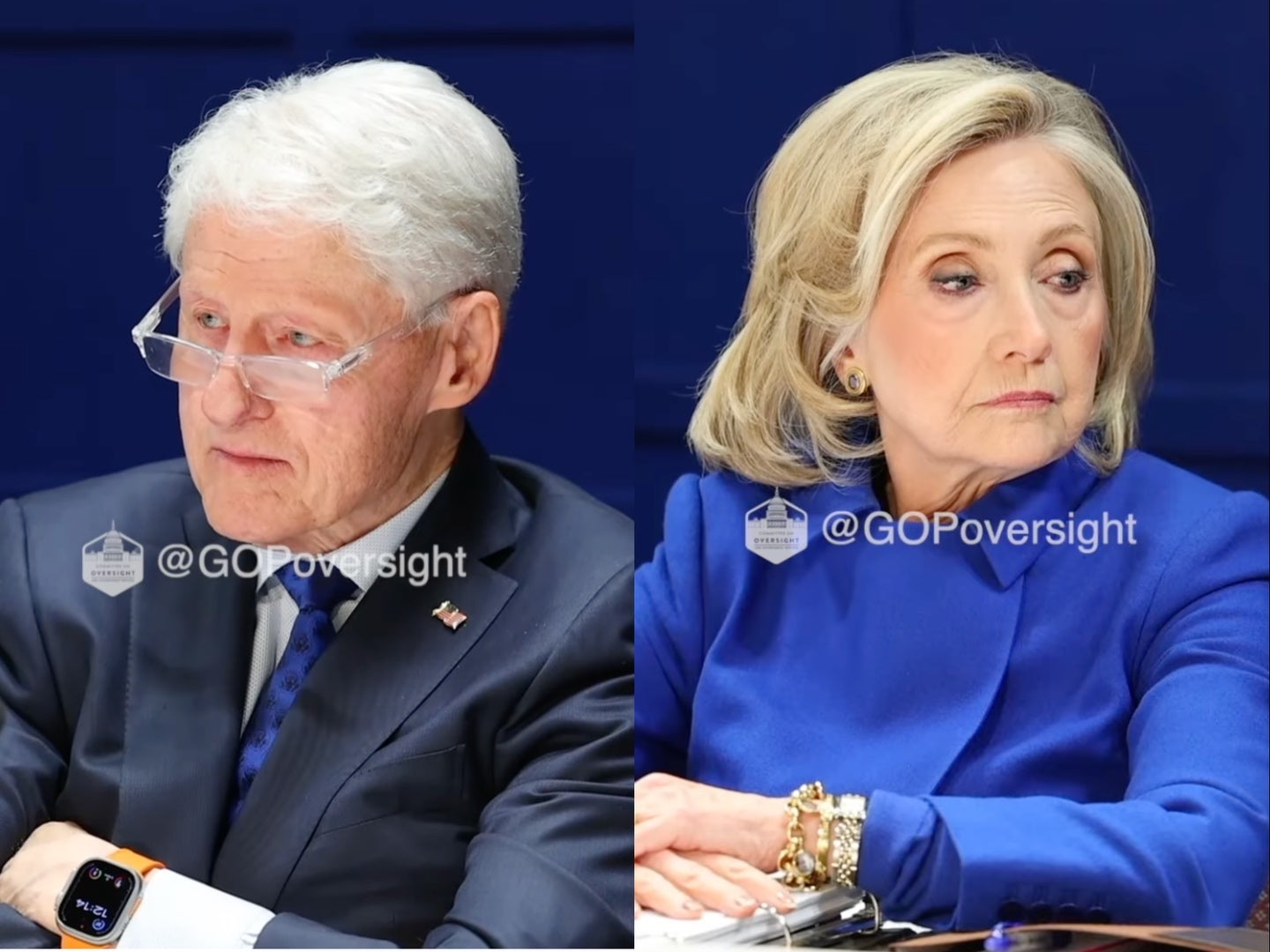 Caso Epstein: salen a la luz los videos del testimonio de Bill y Hillary Clinton