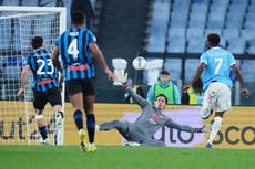 Lazio y Atalanta empatan 2-2 en la ida de las semifinales de la Copa de Italia