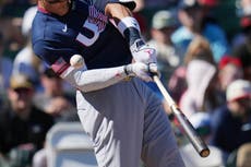 Capitán de EEUU Aaron Judge pega jonrón de 453 pies en exhibición rumbo a Clásico Mundial de béisbol