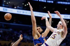 Doncic anota 35 y los Lakers resisten 110-97 ante los Knicks sin LeBron