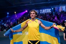 Mondo Duplantis eleva un centímetro más su récord mundial de pértiga en casa
