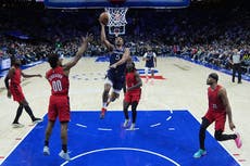 Sin Embiid ni Maxey, Grimes toma el mando y los 76ers frenan la remontada de Portland