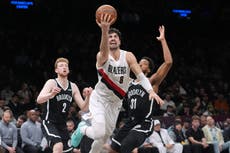 Avdija y Camara anotan 18 cada uno y los Trail Blazers superan 114-95 a los Nets