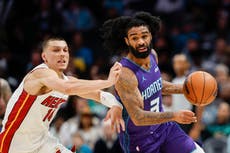 LaMelo Ball anota 30 puntos y da 13 asistencias en triunfo de Hornets 136-106 ante Heat mermado