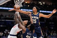 Bey y los Pelicans borran un déficit de 18 y vencen 124-109 a los Clippers