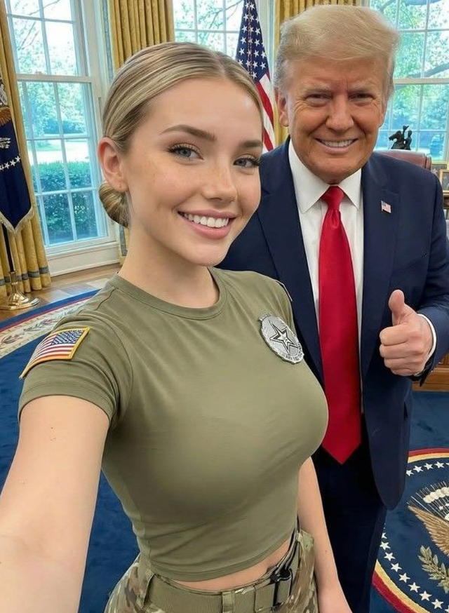 <p>Los seguidores de MAGA se han vuelto locos por una soldado del Ejército de los EE. UU. generada por IA, Jessica Foster, cuya cuenta ya ha sido eliminada de Instagram. La cuenta estaba repleta de fotos falsas de Foster junto al presidente Donald Trump</p>