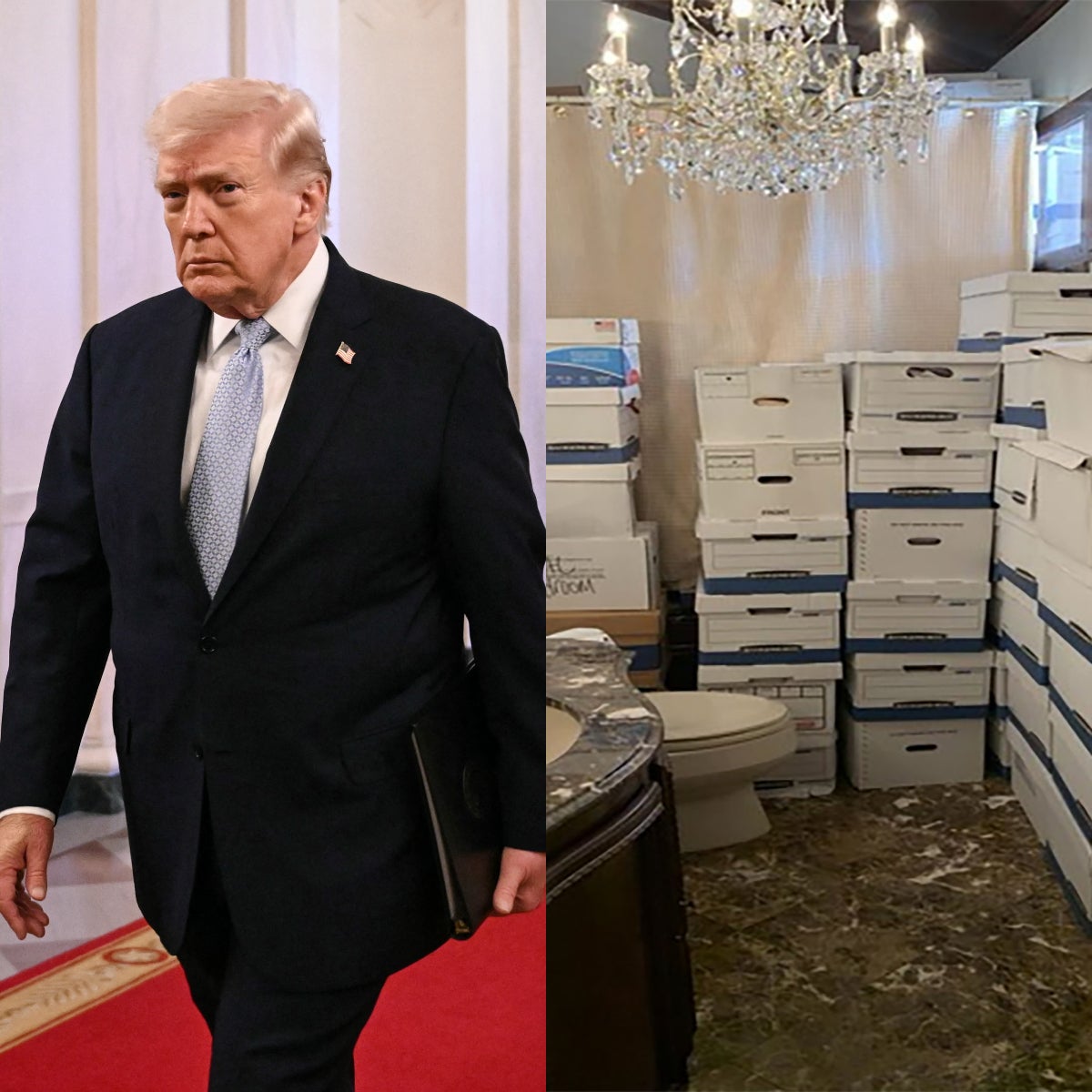 <p>Según un “contundente” informe del Departamento de Justicia, el presidente Trump conservó documentos clasificados relacionados con “intereses comerciales” y mostró a Susie Wiles un mapa ultrasecreto. </p>