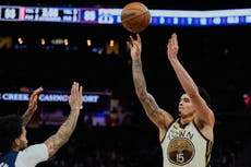Porzingis y Santos brillan en triunfo de Warriors 131-126 sobre Wizards