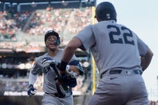 Aaron Judge conecta su 2do jonrón en 2 juegos y Yankees vencen 3-1 a Gigantes para barrerlos