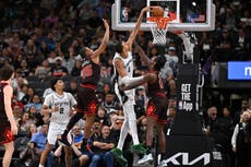 Wembanyama logra el doble-doble más rápido en la historia y Spurs vencen 129-114 a Bulls
