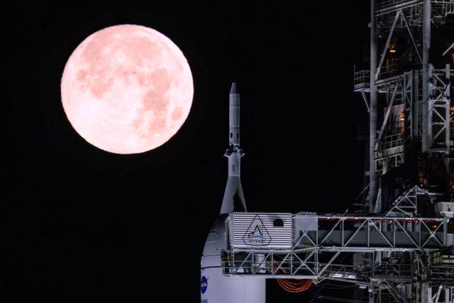 <p>La luna llena del 2 de abril, conocida como la “Luna rosa”, alcanzará su máximo esplendor poco después de que los astronautas de la misión Artemis II de la NASA despeguen a bordo del cohete Space Launch System (SLS) para realizar un sobrevuelo lunar<em> (NASA)</em>.</p>