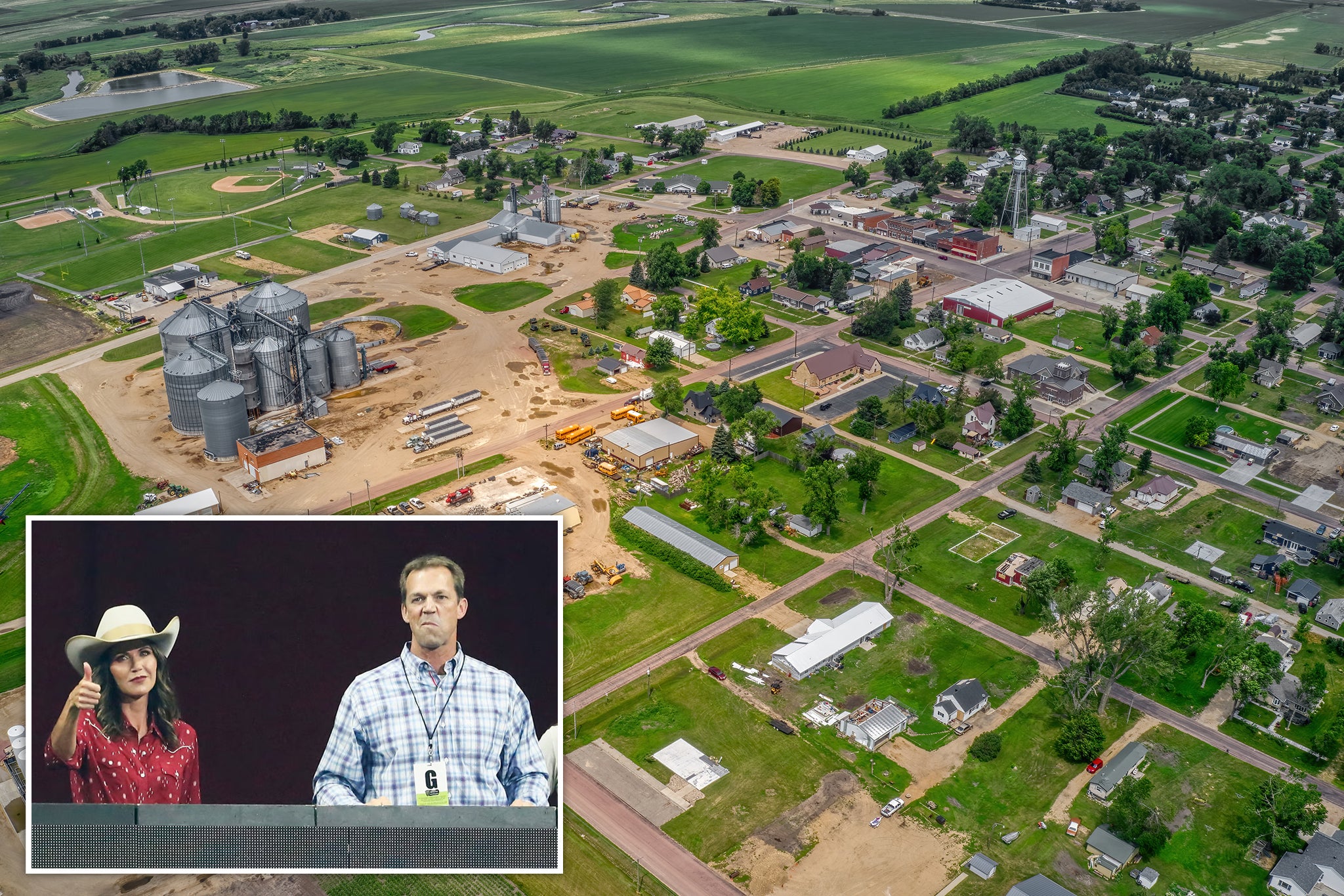 <p>In the small South Dakota town of Castlewood where everybody knows Kristi Noem and her family, some neighbors refused to believe that the crossdressing pictures of her husband are real</p>