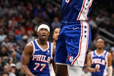 Paul George anota 39 puntos y 76ers apalean 153-131 a Wizards