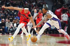 DeMar DeRozan anota 28 puntos, rebasa a Dominique Wilkins y Kings vencen 123-115 a Raptors
