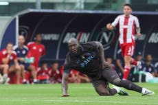 Napoli amenaza tras faltar Lukaku al entrenamiento y casi seguro perderse duelo clave ante AC Milan