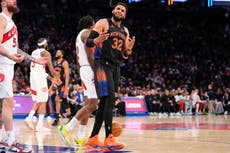 Knicks vencen a Raptors por 13ra vez seguida y aseguran el 3er puesto del Este