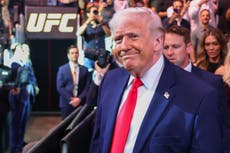 Trump acapara reflectores al presentarse otra vez en función de la UFC