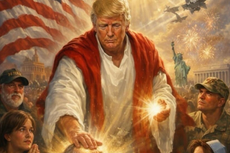 Trump dice que la imagen viral no lo mostraba como Jesús sino como médico