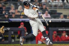 Judge y Grisham pegan 2 jonrones y Yankees vencen 11-10 a Angelinos