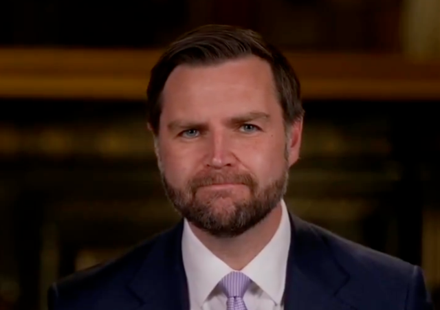 <p>El vicepresidente de EE. UU., J. D. Vance, afirma que la publicación del presidente Trump, en la que parece presentarse a sí mismo como Jesucristo, fue una “broma”</p>