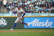 Nimmo abre el duelo con jonrón, deGrom lanza 4 entradas en blanco y Rangers vencen 5-0 a Marineros