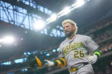 Carlos Cortes lidera la lluvia de jonrones de los Athletics en triunfo 8-1 sobre Rangers