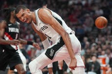 Wembanyama vuelve tras conmoción cerebral y Spurs vencen 114-93 a Blazers y ponen la serie 3-1