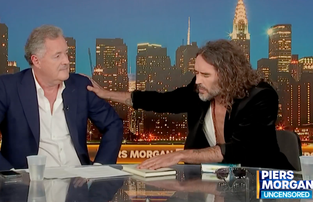 <p>Piers Morgan entrevistó a Russell Brand en su programa de YouTube, ‘Piers Morgan Uncensored’</p>