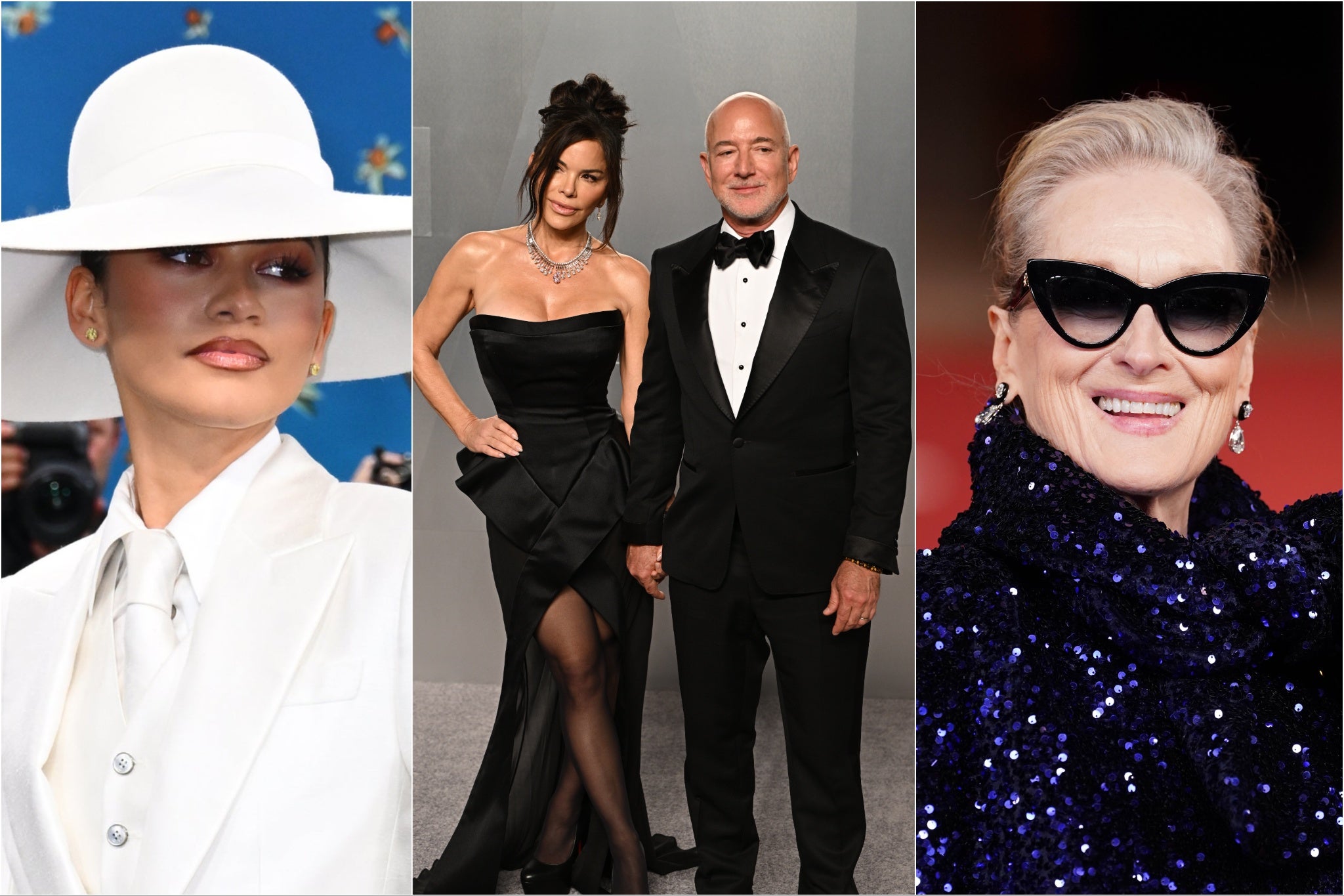Zendaya (izquierda) y Meryl Streep (derecha) se encuentran entre las estrellas de primer nivel que no asistirán a la Gala del Met de este año, patrocinada por primera vez por Lauren Sánchez y Jeff Bezos