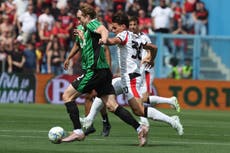 AC Milan pierde ante Sassuolo y pone en peligro su boleto a la Champions
