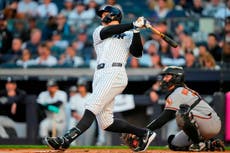 Judge pega su 14mo jonrón e impulsa victoria 12-1 de los Yankees sobre los Orioles