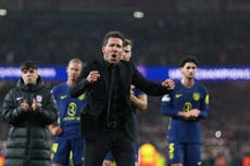 Simeone, orgulloso y en 'paz' tras otro naufragio del Atlético en la Liga de Campeones
