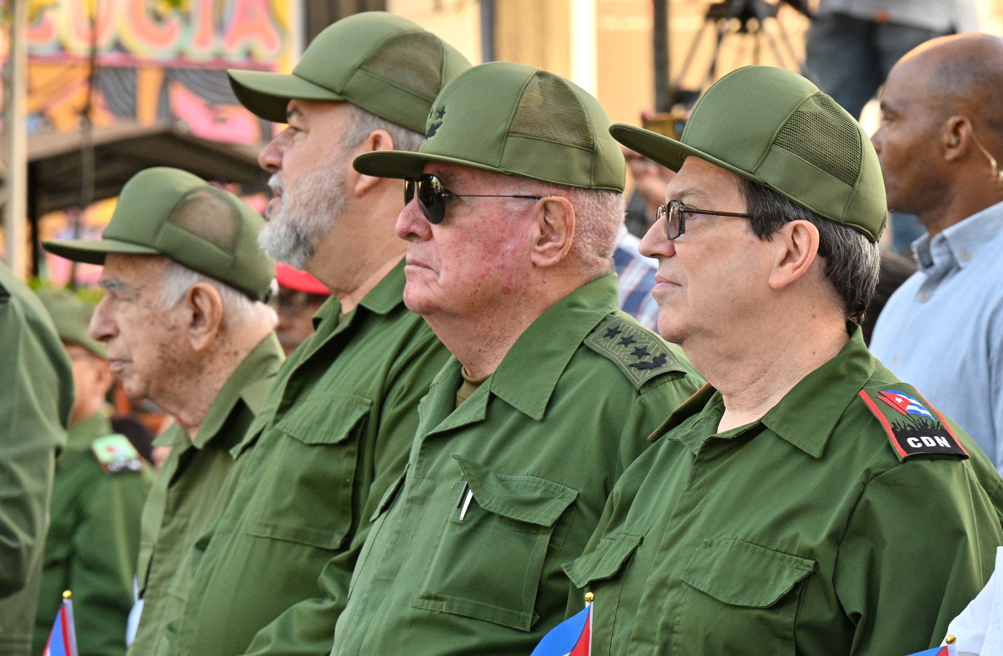 El histórico líder revolucionario José Ramón Machado Ventura, el primer ministro Manuel Marrero Cruz, el ministro de las Fuerzas Armadas, el general Álvaro López Miera, y el ministro de Relaciones Exteriores, Bruno Rodríguez