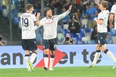 Gol acrobático en el descuenta le da al Bologna triunfo sorpresa ante el Napoli