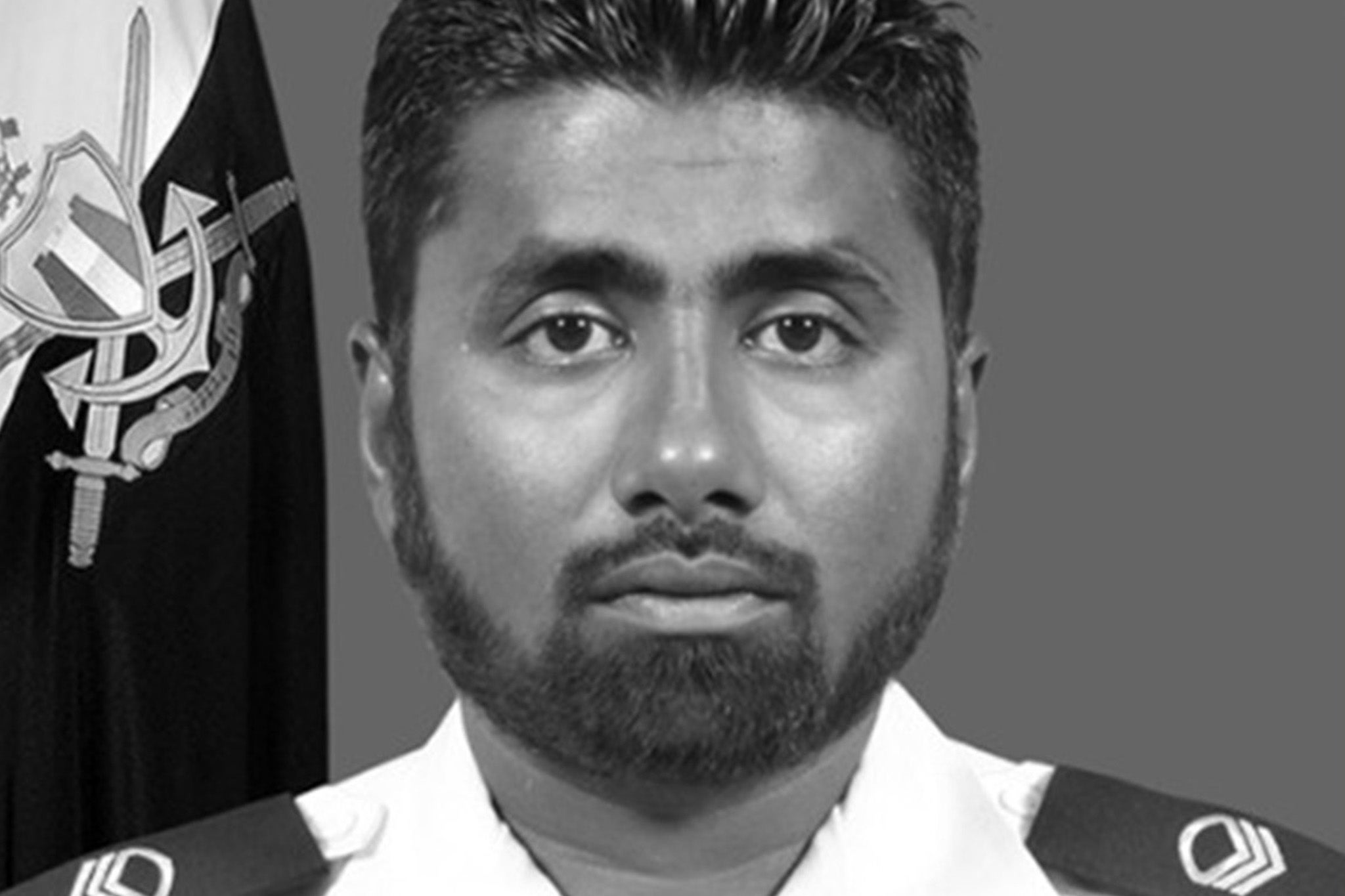 El buzo maldivo sargento mayor Mohammed Mahudhee, quien murió mientras buscaba los cuerpos de cuatro italianos