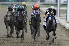 Napoleon Solo supera a Iron Honor por 1 1/4 cuerpos y gana Preakness en Laurel Park