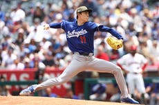 Sasaki lanza 7 sólidas entradas y Dodgers vencen 10-1 Angelinos para barrer la serie