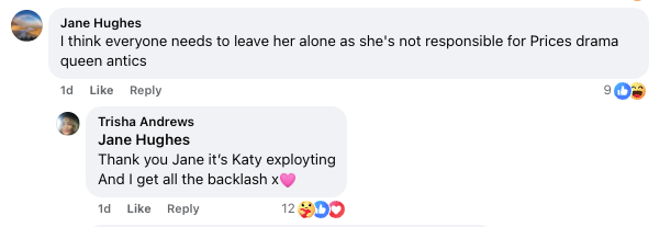 La madre de Lee Andrews acusó a Katie Price de “aprovecharse” de la situación