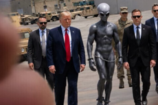 Trump publica imágenes creadas con IA junto a alienígenas y láseres espaciales