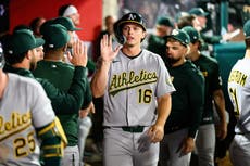 Atléticos doblegan 14-6 a Angelinos, con 5 impulsadas por Nick Kurtz y jonrones de Gelof y Rooker