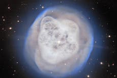 Estrella moribunda aparece como una esfera de cristal ondulante en nueva imagen de telescopio