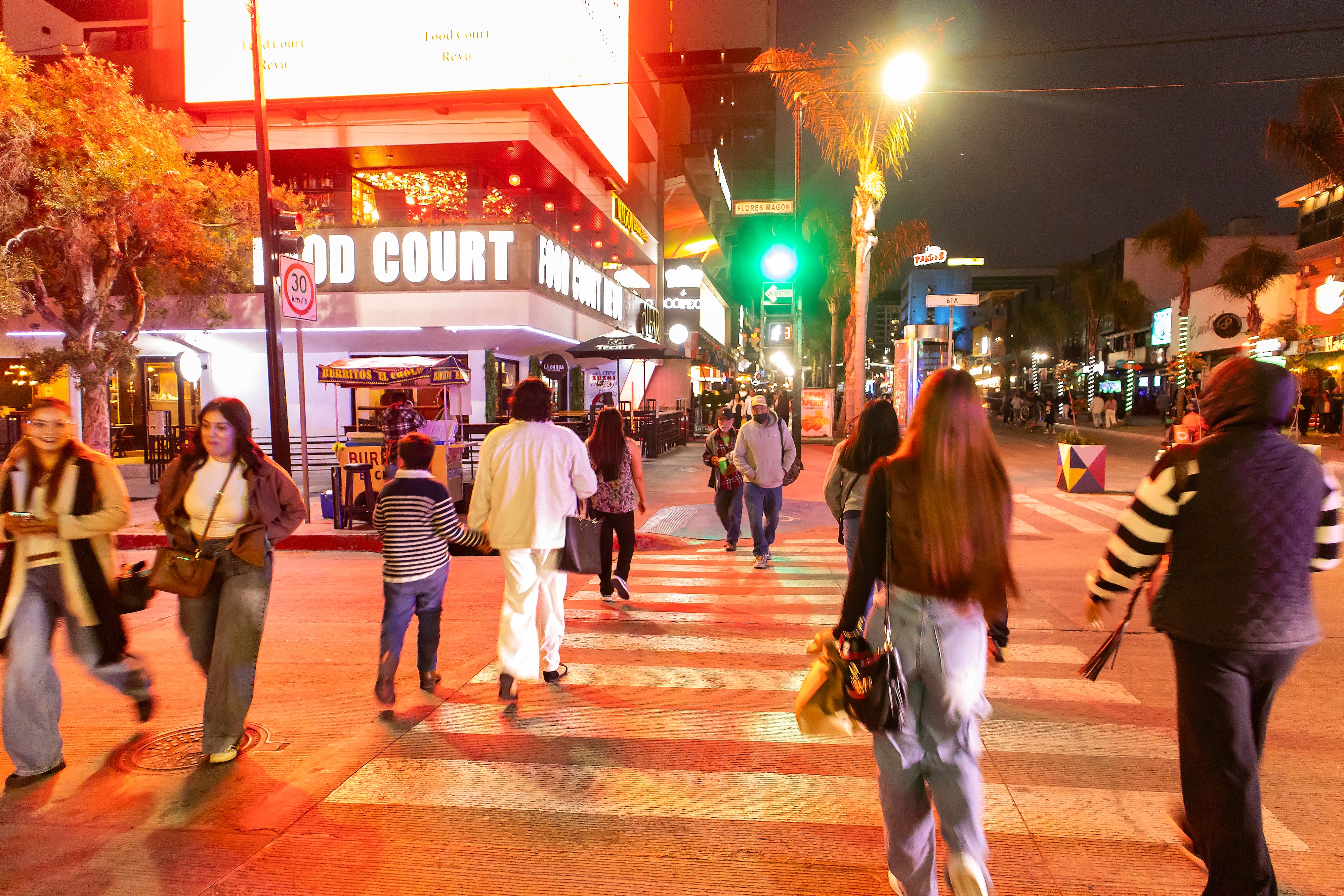 Las calles del centro de Tijuana, el 24 de mayo de 2026, en Tijuana, México. La Federación de Fútbol de Irán anunció que instalará su campamento para el Mundial de 2026 en Tijuana, luego de que la FIFA aprobara el traslado desde Arizona para reducir preocupaciones relacionadas con visas y seguridad