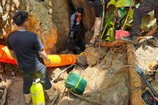 Continúa la búsqueda de 7 personas atrapadas en una cueva inundada en Laos