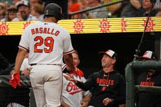 Baz poncha a 9, Basallo pega jonrón de 3 carreras y Orioles vencen 6-1 a Rays