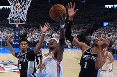 Thunder vence a Spurs 127-114 y queda a un triunfo de las Finales de la NBA