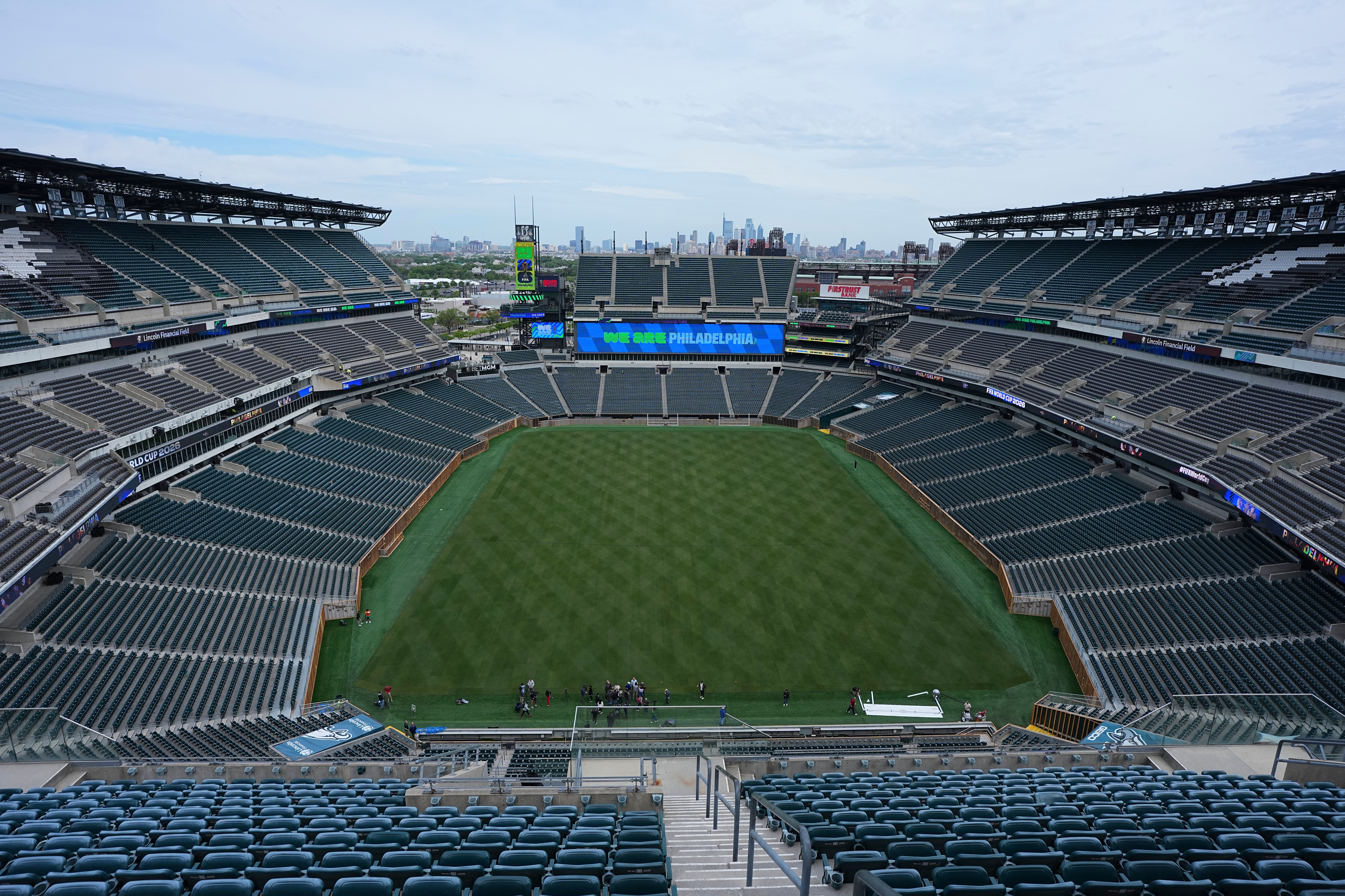 Vista desde el interior del Lincoln Financial Field, en Filadelfia