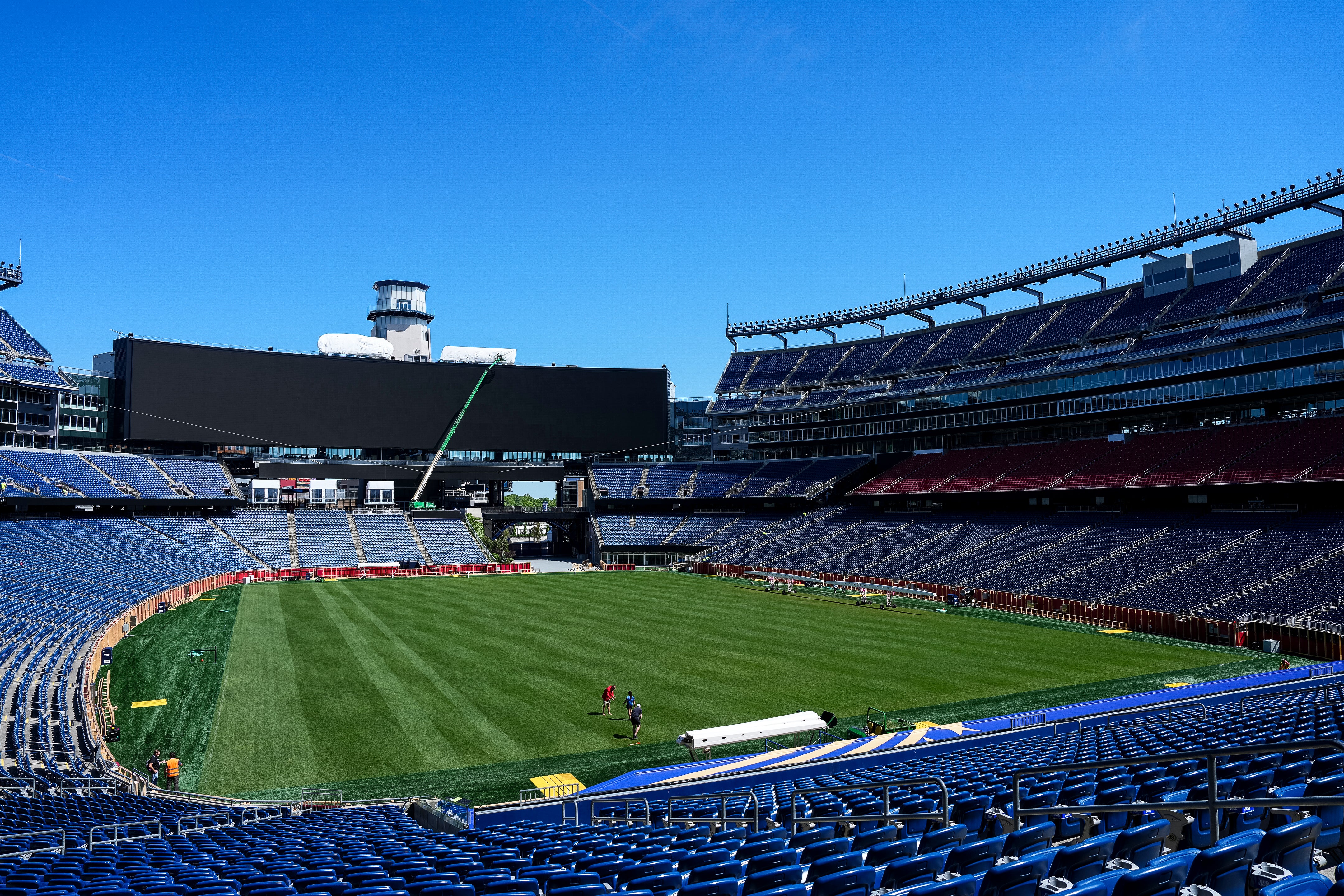 Vista desde el interior del Gillette Stadium, en Boston