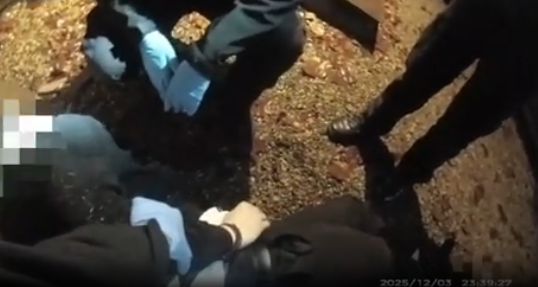 Un video de cámara corporal muestra el momento en que Henry Nowak, gravemente herido, es detenido bajo sospecha de agresión
