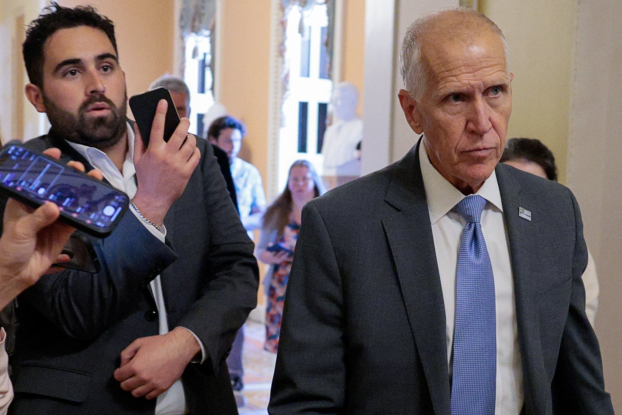 Thom Tillis encabezó una iniciativa para intentar impedir que la Casa Blanca pusiera en marcha el denominado “fondo para gastos discrecionales” del Departamento de Justicia