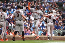 Matt Chapman aporta 2 jonrones y 8 impulsadas en la paliza 18-3 de los Gigantes a los Cachorros